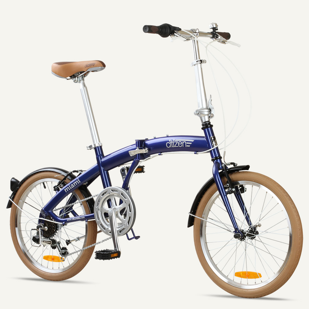 MIAMI Citizen Bike 20" 6-speed Folding Bike with Steel Frame